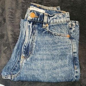 Mom-Style Dark Blue Jeans